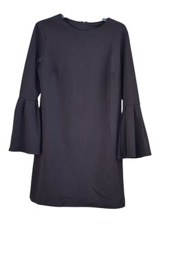 2 Hearts Women's Black Long-Sleeve Bell Cuff Shift Dress